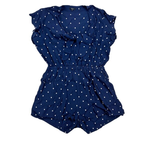 Rails Navy Blue White Polka Dot Romper Size M - Picture 3 of 11